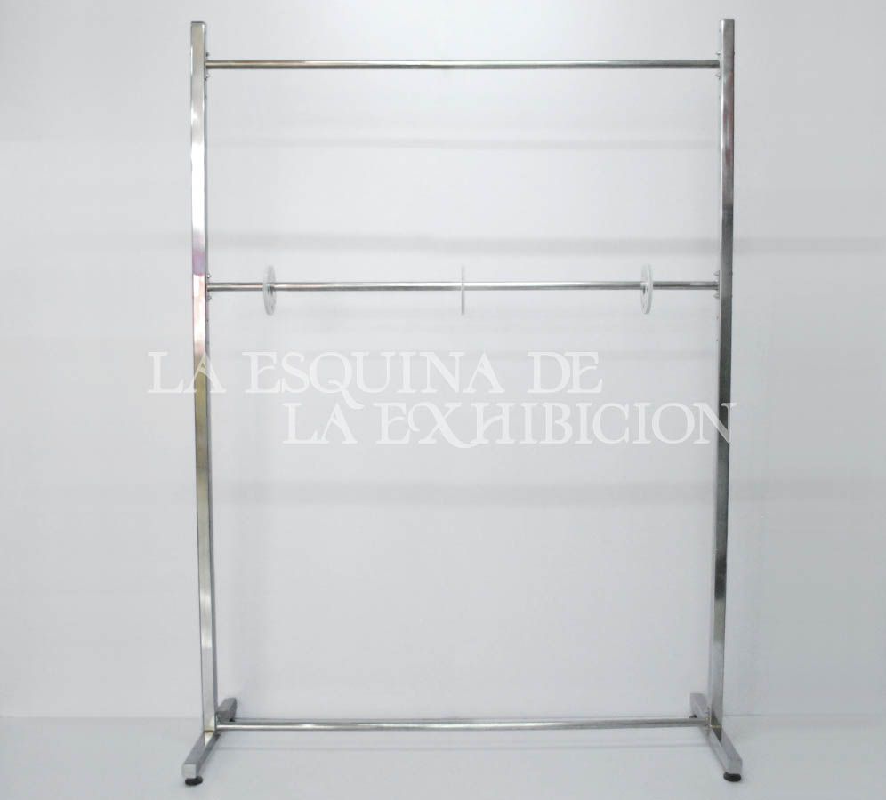 Exhibidor Ei 100 tub cuadrada Cromado Ref. 796 1 Exhibidor Ei 100 tub cuadrada Cromado Ref. 796